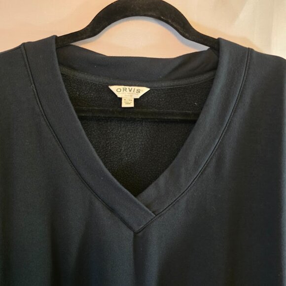 ORVIS BLACK PULLOVER SWEATER MODAL SIZE XL VNECK VERY SOFT RELAXED - Picture 3 of 8